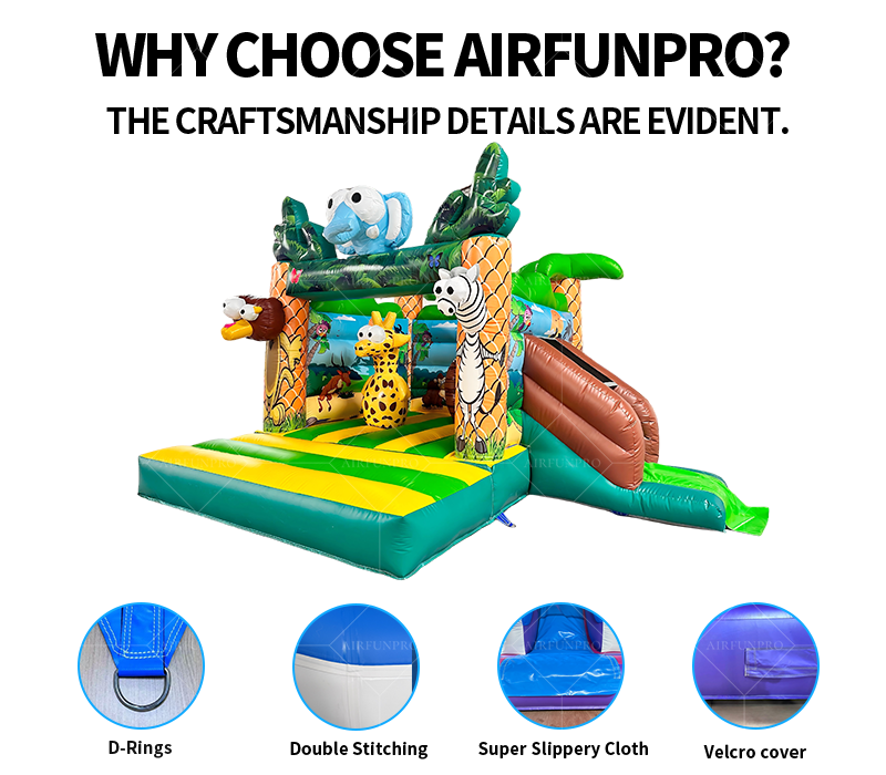 AirFunPro Commercial Inflatable Bouncer Castle PVC Tarpaulin Lightweight Bounce Club House Cheap Mini Jumpers
