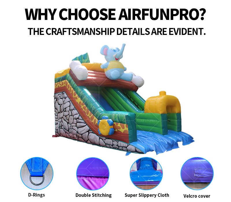 Animal-Themed Inflatable Slide (0.55mm PVC) – Premium Party Fun for Children