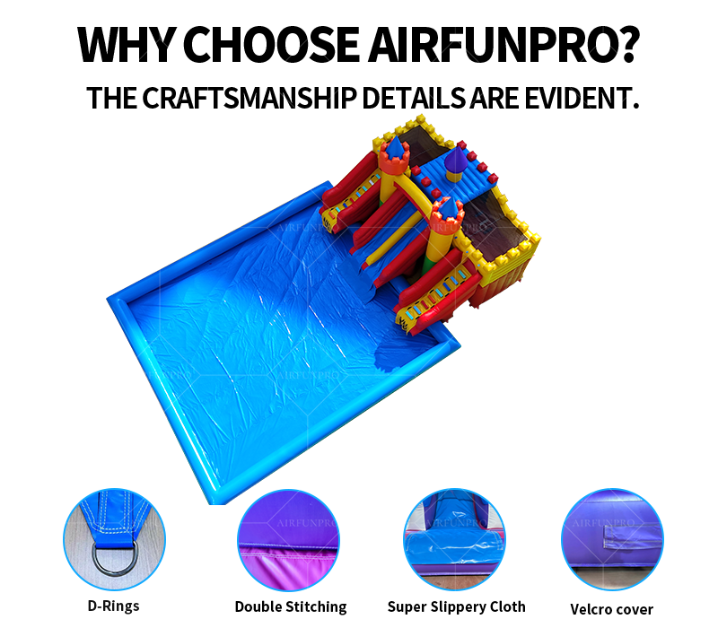 Castle-Themed Inflatable Combo, Suitable for Family and Commercial Water Entertainment Venues