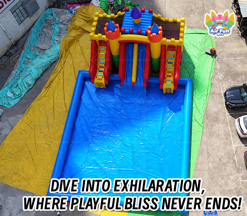 Castle-Themed Inflatable Combo, Suitable for Family and Commercial Water Entertainment Venues