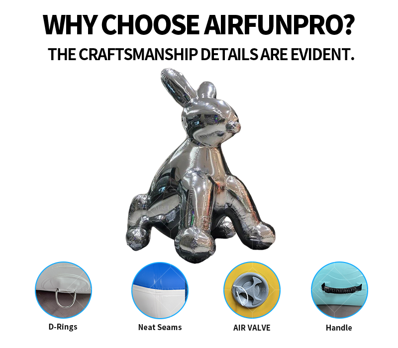 Ruby Mirror Inflatable Cute Rabbit Sculpture: A Trendy Eye-Catching Installation for Commercial Scenarios