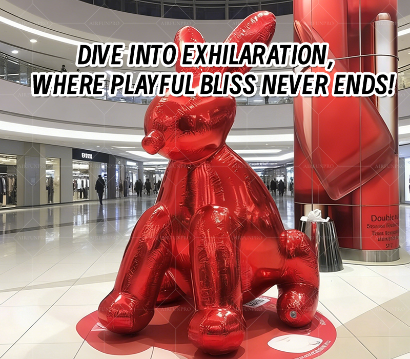 Ruby Mirror Inflatable Cute Rabbit Sculpture: A Trendy Eye-Catching Installation for Commercial Scenarios