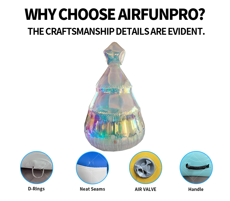 Iridescent Laser Inflatable Christmas Tree: A Dreamy Atmosphere Core for Winter Festivals