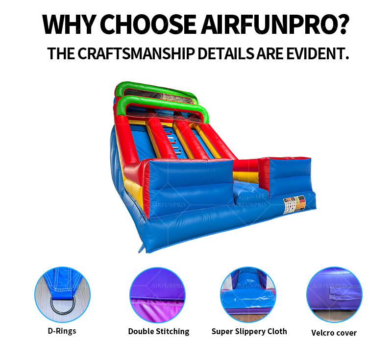 Double Lane Inflatable Slide, Suitable for Events and Rental Businesses