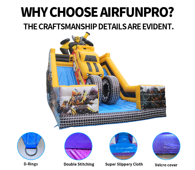 Transformers Themed Commercial Inflatable Slide, Suitable for Events and Rental Businesses