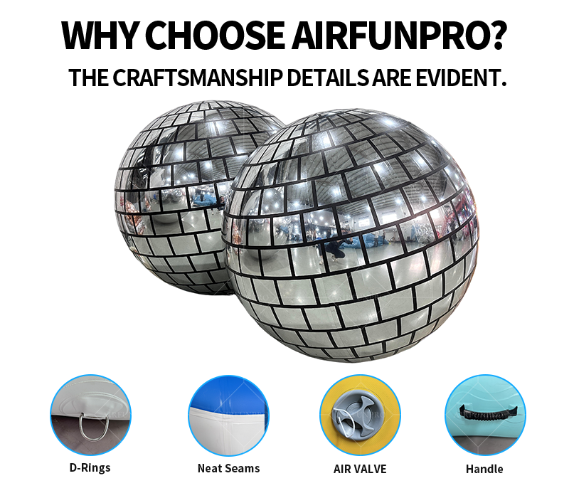 Mirror Tile Inflatable Disco Ball: A Retro Atmosphere Core for Trendy Parties