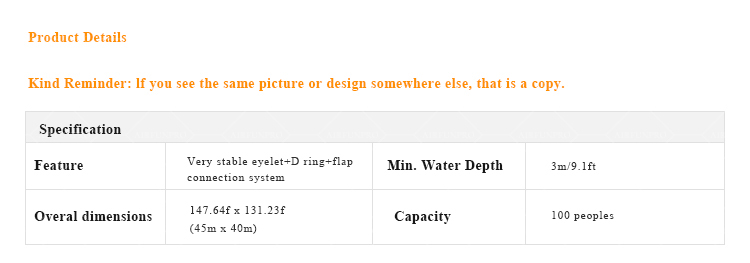 Colorful 45m x 40m Inflatable Water Park Project