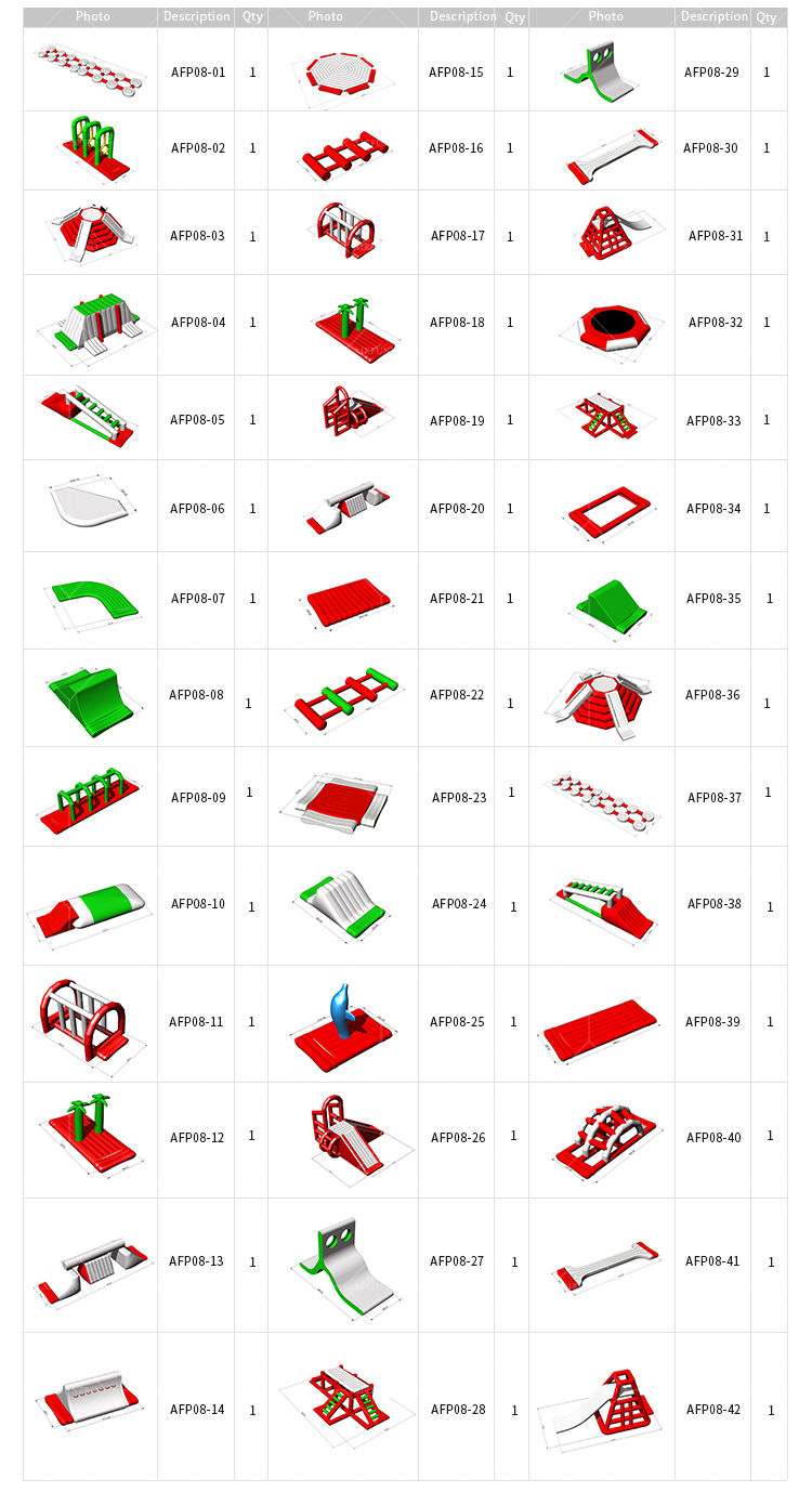 Colorful 45m x 40m Inflatable Water Park Project