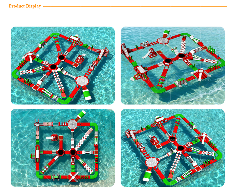 Colorful 45m x 40m Inflatable Water Park Project