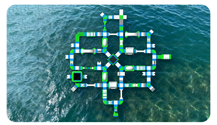 60x60m Inflatable Water Park -Ultimate Floating Adventure