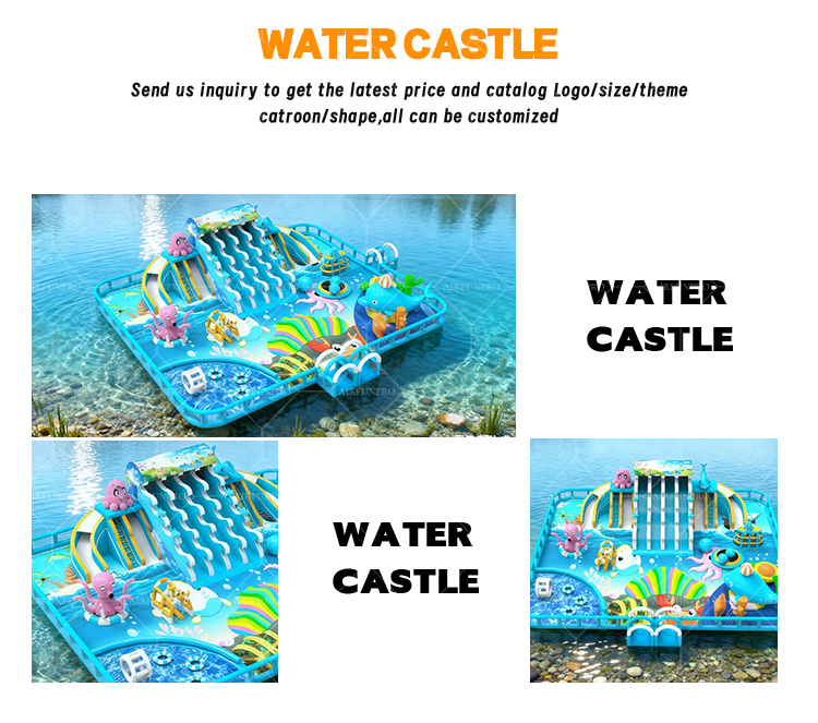 Customizable Underwater-Themed 35x25m Water Castle Facility