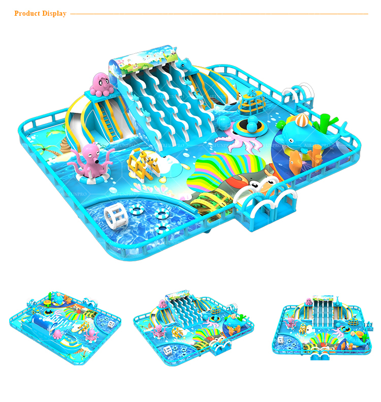 Customizable Underwater-Themed 35x25m Water Castle Facility