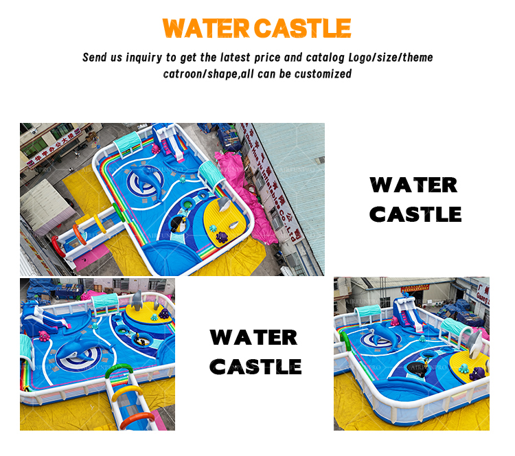 Vibrant Ocean-Themed 22x23m Waterpark Inflatable Play Hub