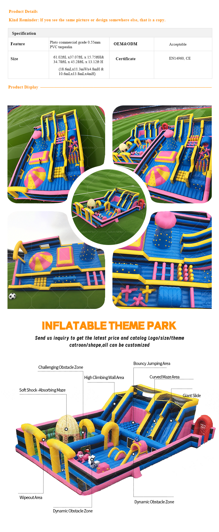 AIRFUNPRO Color Splash Inflatable Adventure Playground – Endless Fun