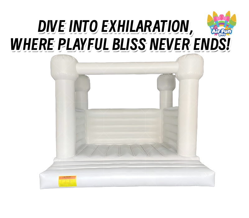 White PVC Tarpaulin Bouncy Castle for Birthday Party Inflatable Wedding Bouncer Slide Ball Pit Commercial Bounce House