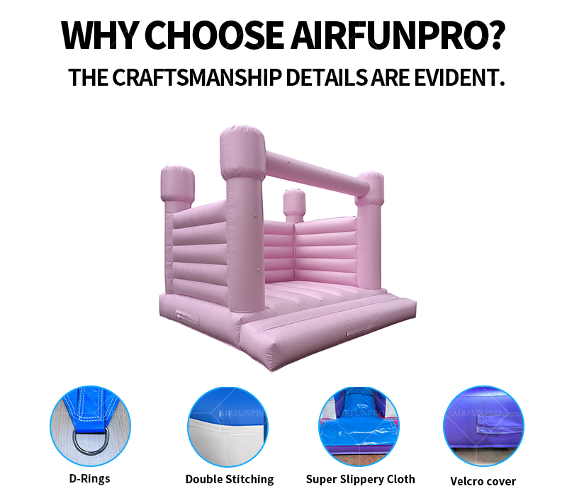 White PVC Tarpaulin Bouncy Castle for Birthday Party Inflatable Wedding Bouncer Slide Ball Pit Commercial Bounce House