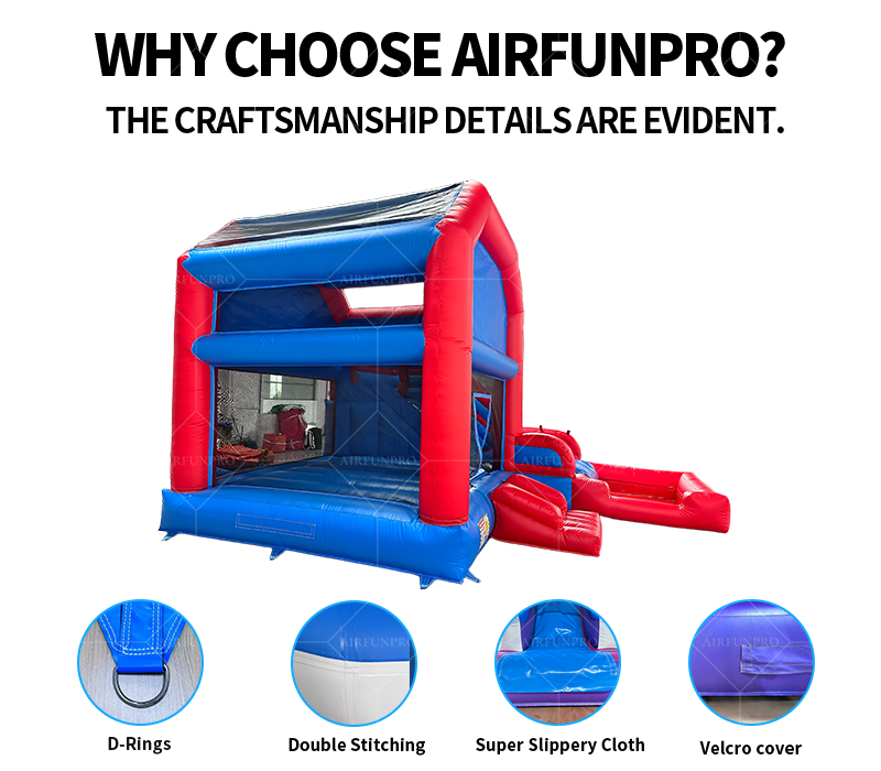 PVC Tarpaulin Lightweight Jumper Bouncer Bouncy Castle Slide Commercial Inflatable Bounce House for Party Rentals