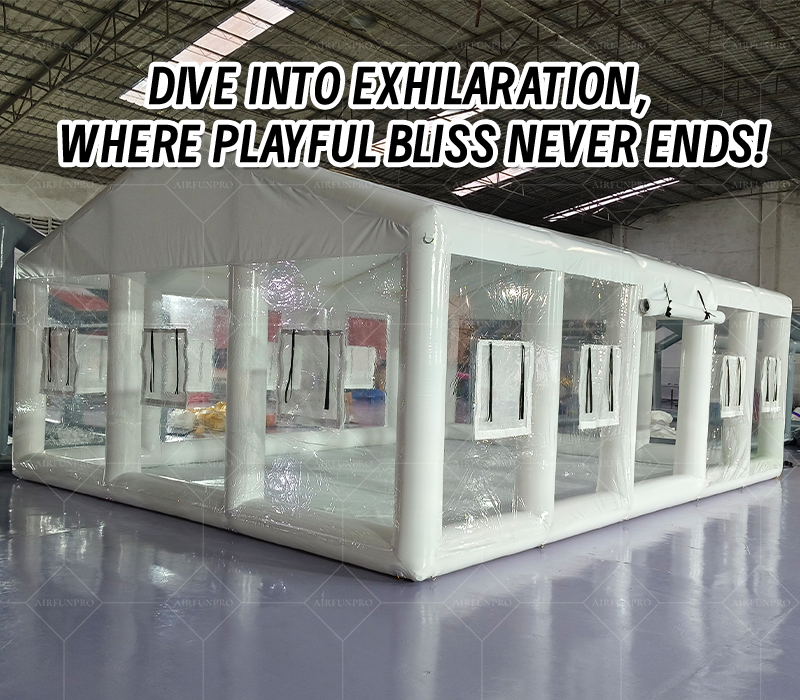 Minimalist White Transparent Inflatable Play Tent: A High-Temperature Heat-Sealed, Fast-Inflation Multi-Functional Event Space