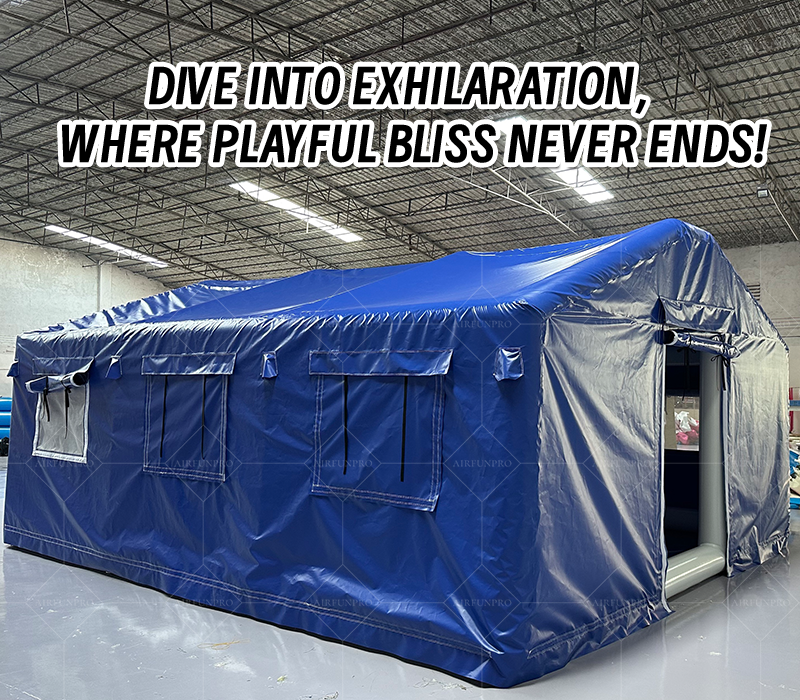 Deep Blue Fully Enclosed Inflatable Protection Tent: A High-Temperature Heat-Sealed, Fast-Inflation Multi-Functional Outdoor Space