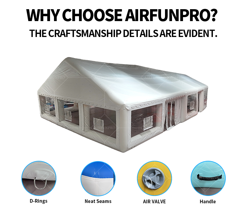 Pure White Semi-Enclosed Inflatable Event Tent: A High-Temperature Heat-Sealed, Fast-Inflation Multi-Functional Outdoor Space