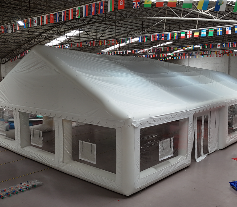 Pure White Semi-Enclosed Inflatable Event Tent: A High-Temperature Heat-Sealed, Fast-Inflation Multi-Functional Outdoor Space