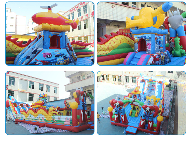 Giant mecha heroes have landed! The epic inflatable castle is now open!