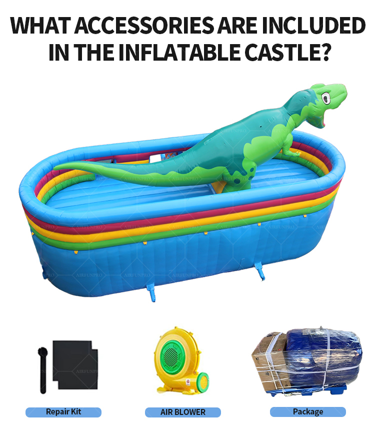 Dinosaur Themed 4-Lane Inflatable Castle | EN14960 Certified