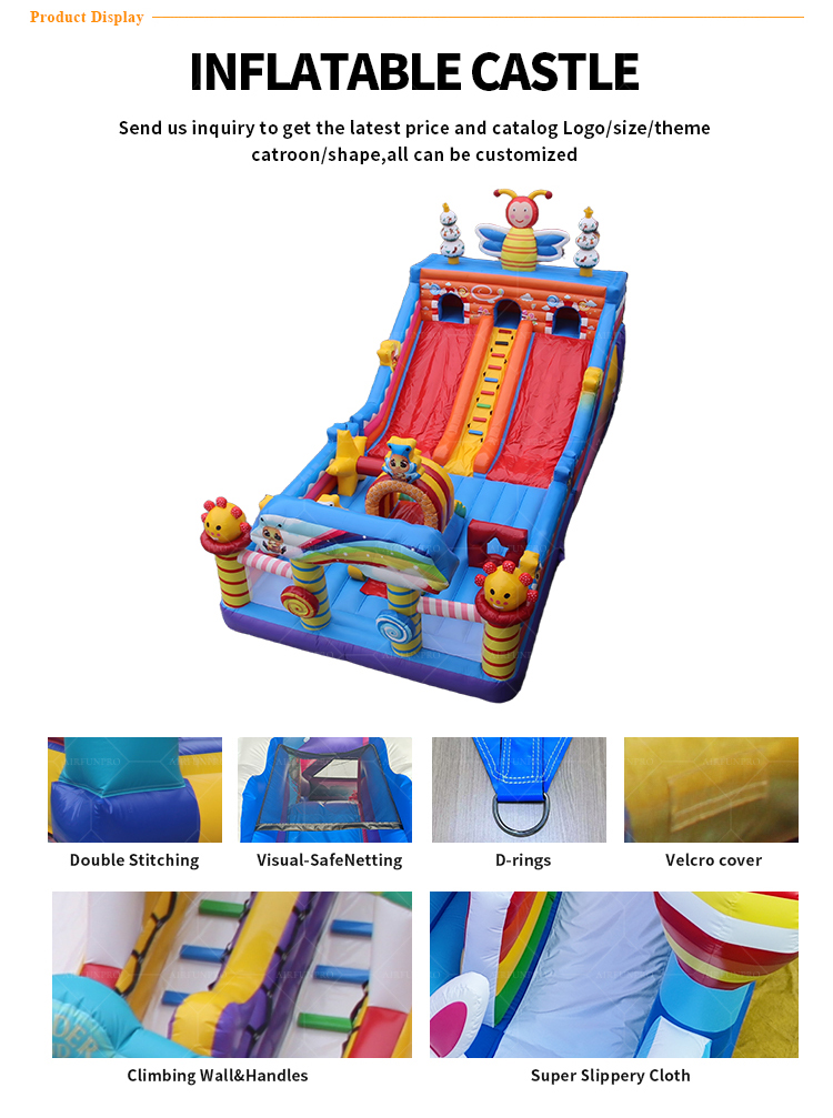 Buzz into Fun! Bee-Themed Dual Slide Inflatable Castle