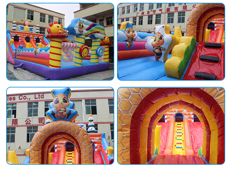 Buzz into Fun! Bee-Themed Dual Slide Inflatable Castle