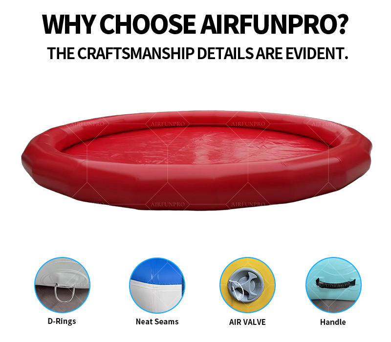 Bright Red Round Inflatable Play Pool: A High-Temperature Heat-Sealed, Fast-Inflation Dynamic Playground