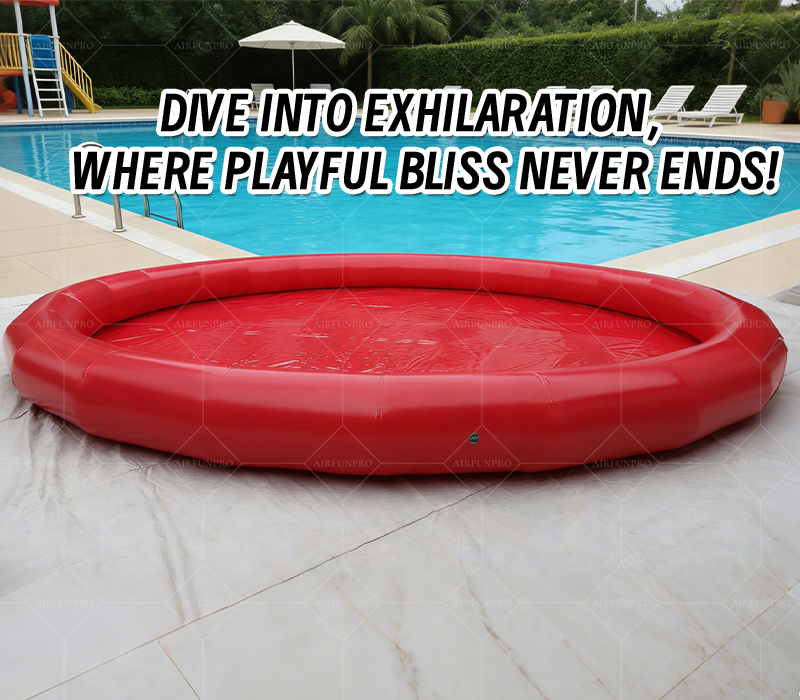 Bright Red Round Inflatable Play Pool: A High-Temperature Heat-Sealed, Fast-Inflation Dynamic Playground