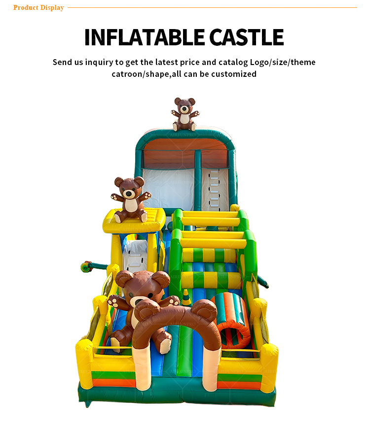 Teddy Bear Rainbow Castle! Slide