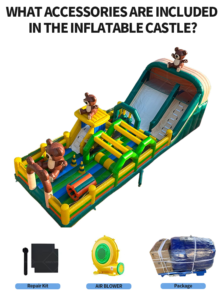 Teddy Bear Rainbow Castle! Slide