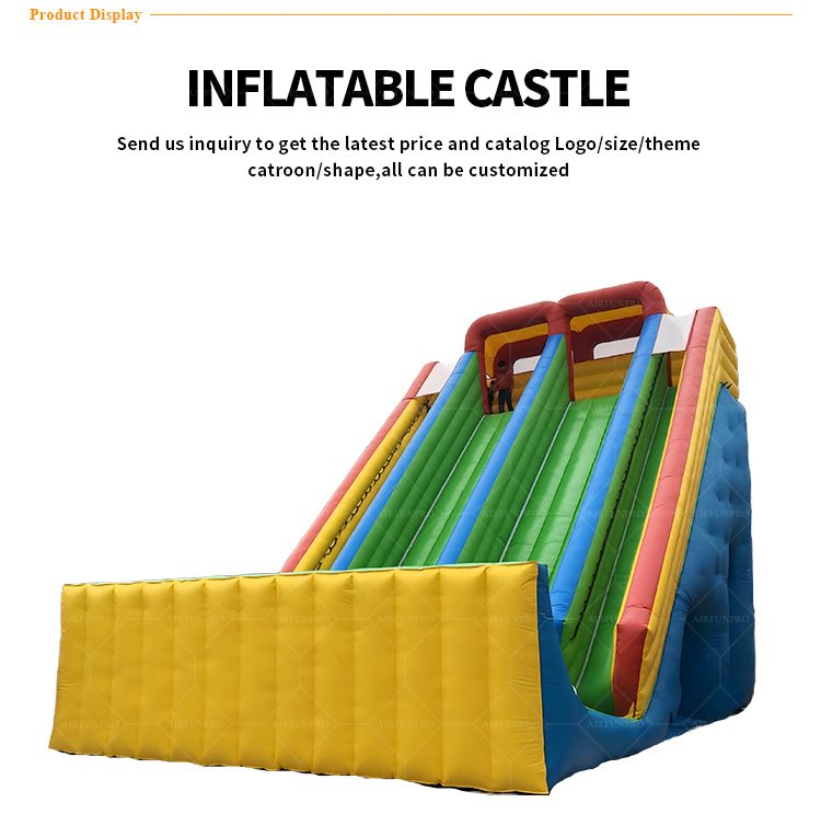 Dry Slide Rush! Multi-Lane Inflatable Slide for Non-Stop Land Fun