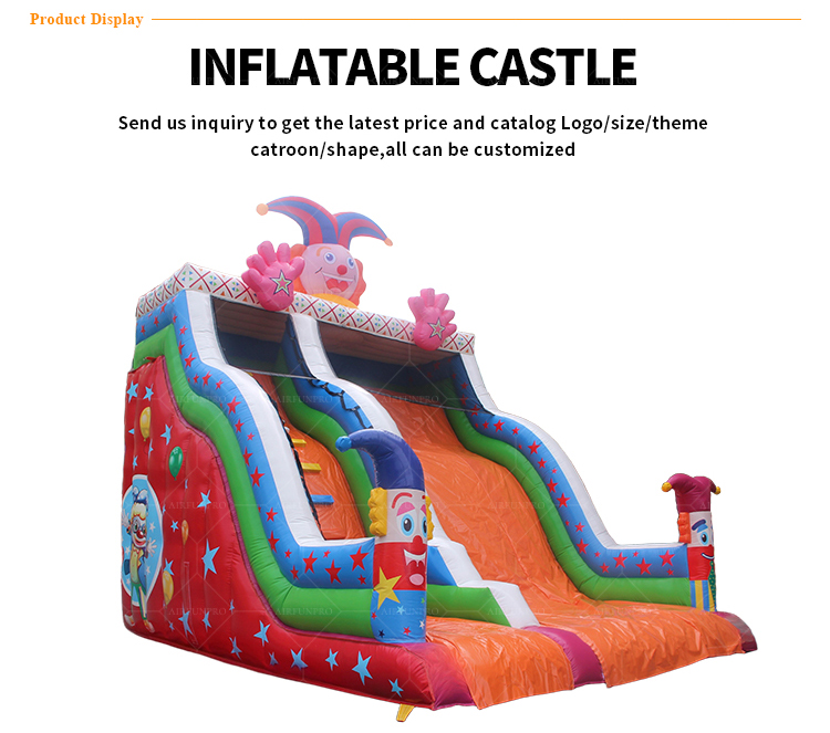 Circus Inflatable Dry Slide | Boost Venue Foot Traffic with Playful Clown Appeal