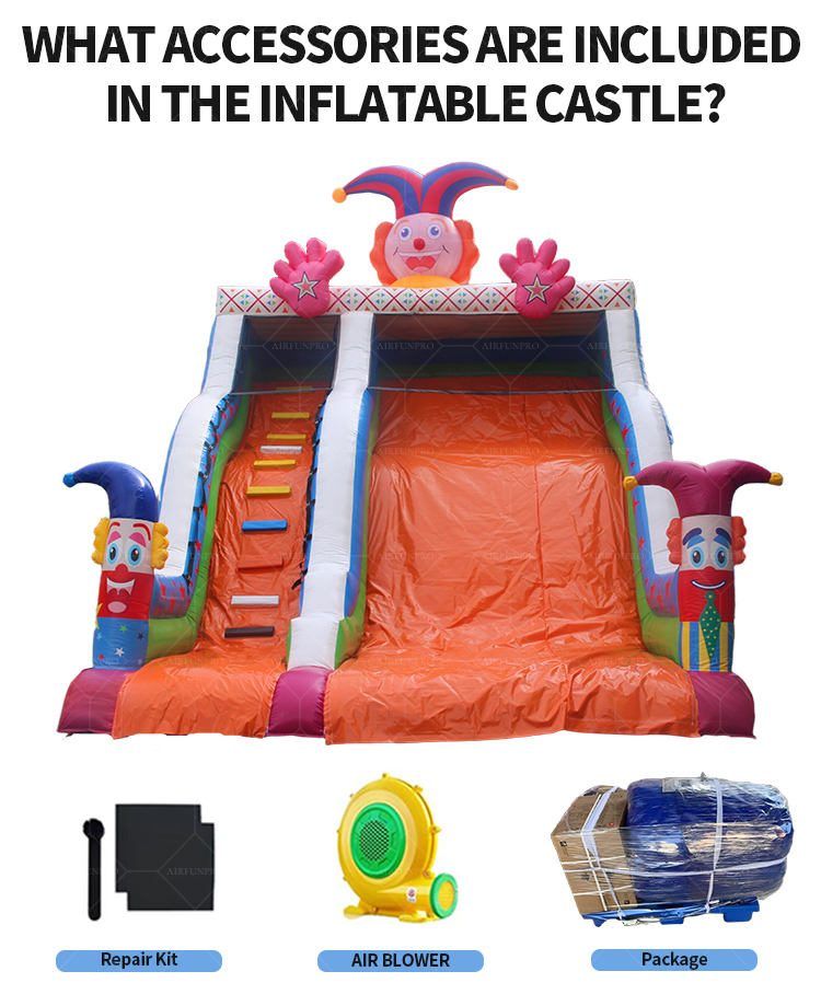 Circus Inflatable Dry Slide | Boost Venue Foot Traffic with Playful Clown Appeal
