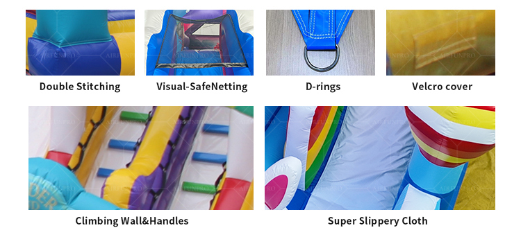 Jungle Animal Themed Inflatable Dry Slide | EN14960 Certified, Customizable