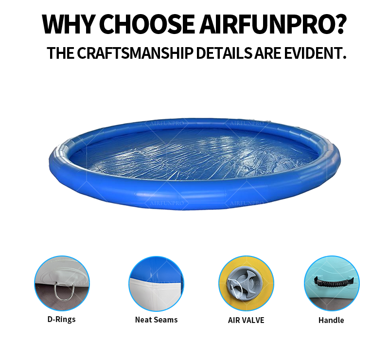 Deep Blue Round Inflatable Water Pool: A High-Temperature Heat-Sealed, Fast-Inflation Cool Play Core