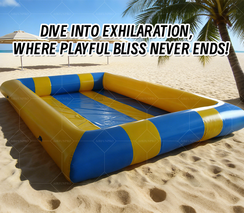 Blue-Yellow Contrast Inflatable Beach Play Pool: A High-Temperature Heat-Sealed, Fast-Inflation Coastal Joy Base