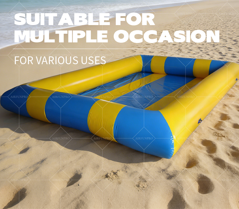 Blue-Yellow Contrast Inflatable Beach Play Pool: A High-Temperature Heat-Sealed, Fast-Inflation Coastal Joy Base