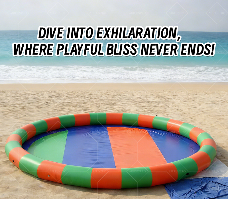 Vibrant Contrast Round Inflatable Play Pool: A High-Temperature Heat-Sealed, Fast-Inflation Beach Playground