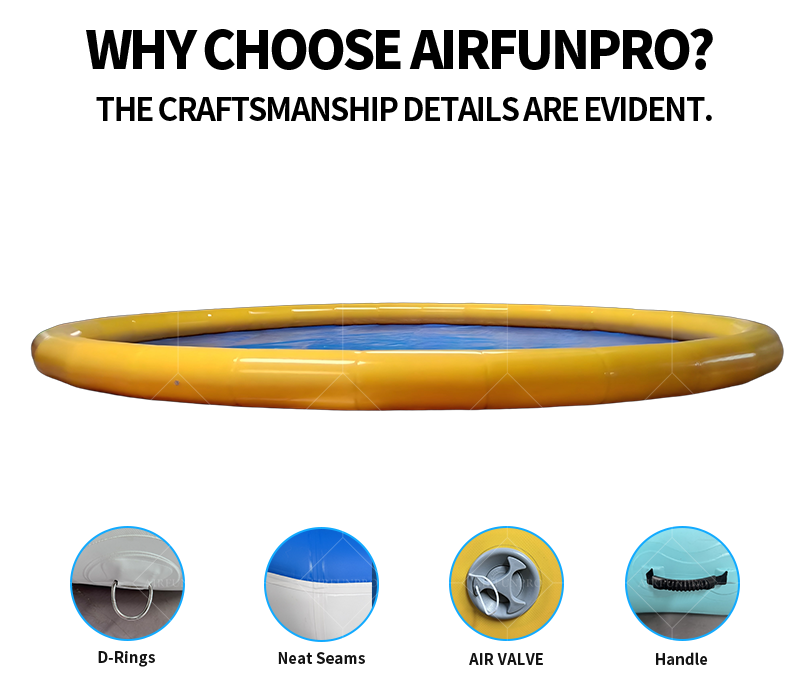 Yellow-Blue Contrast Round Inflatable Water Pool: A High-Temperature Heat-Sealed, Fast-Inflation Coastal Cool Core