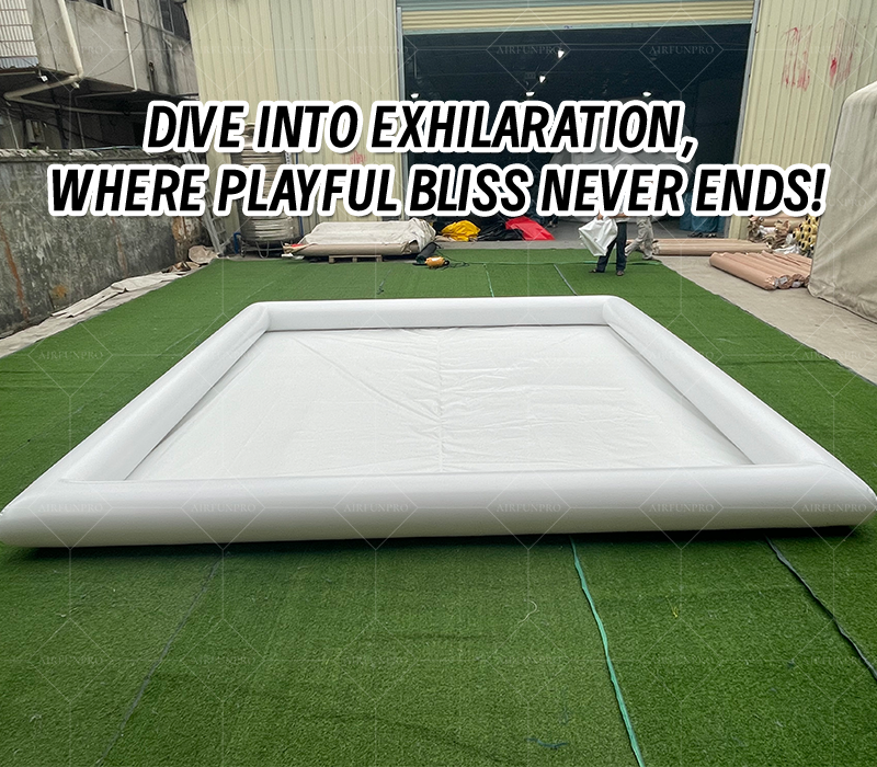 Minimalist White Square Inflatable Play Pool: A High-Temperature Heat-Sealed, Fast-Inflation Versatile Play Base
