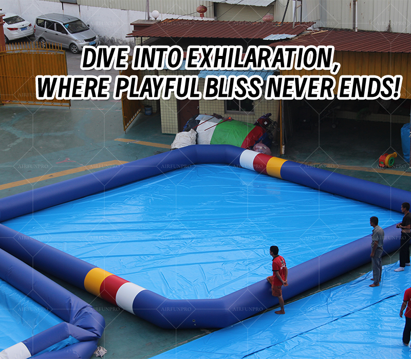 Deep Blue Contrast Large Inflatable Water Pool: A High-Temperature Heat-Sealed, Fast-Inflation Commercial-Grade Play Core