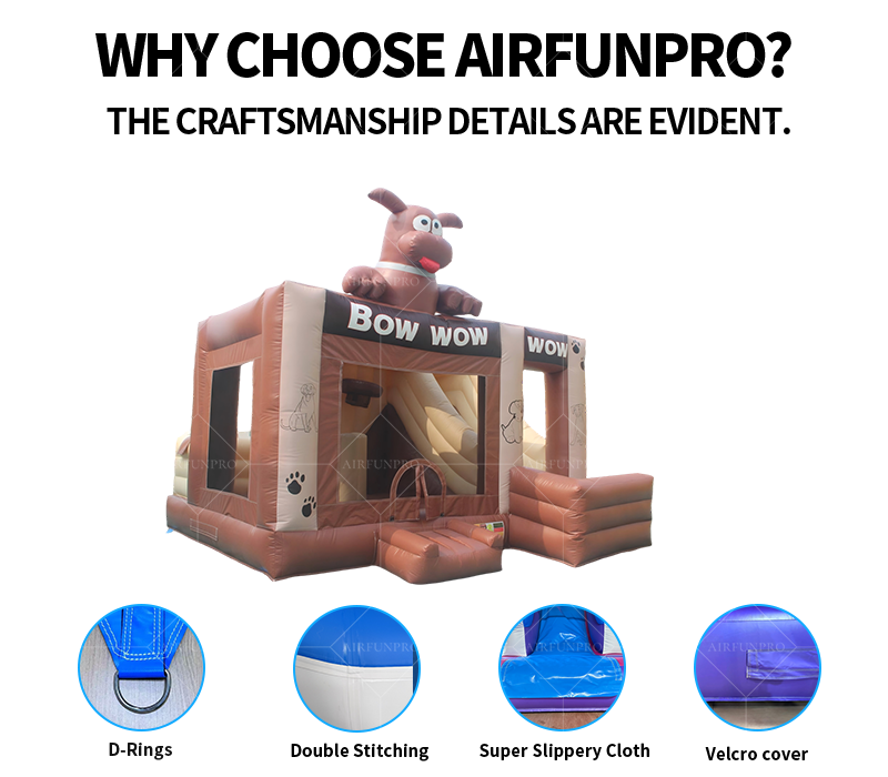 Commercial AirFunPro PVC Tarpaulin Inflatable Bouncer House for Kids Jumping with Blower