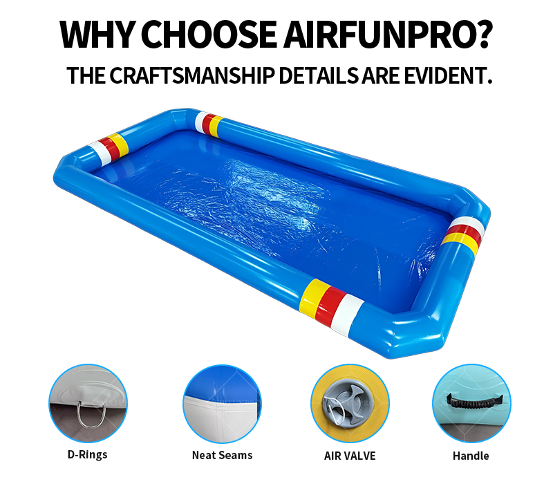 Deep Blue Contrast Long Inflatable Play Pool: A High-Temperature Heat-Sealed, Fast-Inflation Linear Parent-Child Interactive Venue