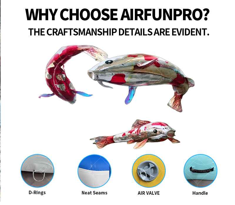 Mirror Koi Suspension Art Installation: An Urban Good Luck Symbol in Flowing Light and Shadow