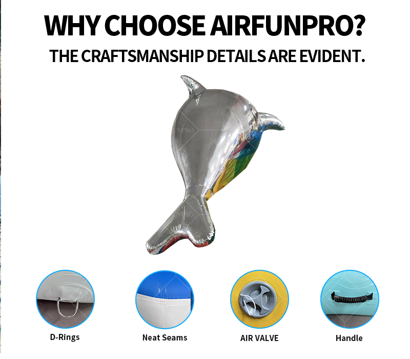 Mirrored PVC Inflatable Dolphin Installation: A Dual Container of Seaside Breeze and Healing Experience