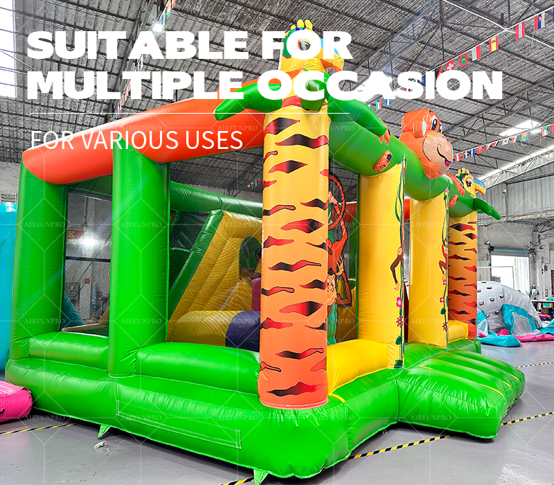 Inflatable Bouncer Castle Jumping House Bouncing Slide Combo PVC Tarpaulin Material Customizable Size Easy Setup for