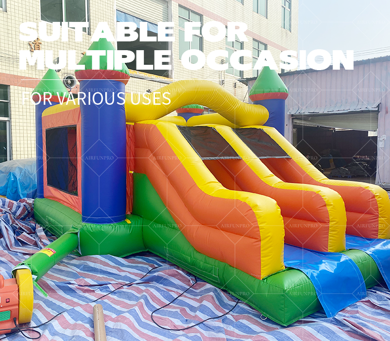 Inflatable Bouncer Castle Jumping House Bouncing Slide Combo PVC Tarpaulin Material Customizable Size Easy Setup for